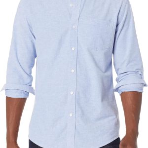 Men's Long Sleeve Shirts Casual - Regular-Fit Pocket Oxford